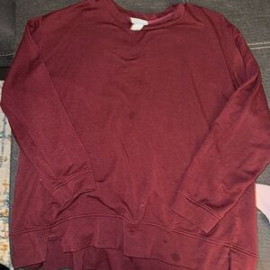 Ava & Viv Women’s Maroon Crewneck Sweater